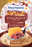 Каша овсяная клюква-мед (Ягоды Карелии) 40г Мистраль