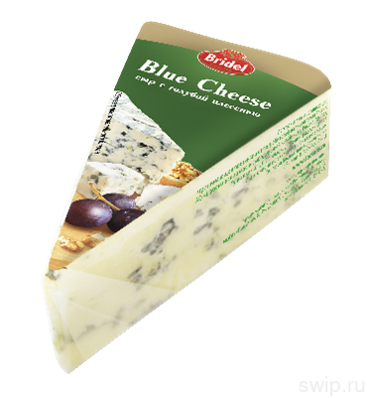 Сыр с голубой плесенью Blue Cheese Бридель 100г 51%
